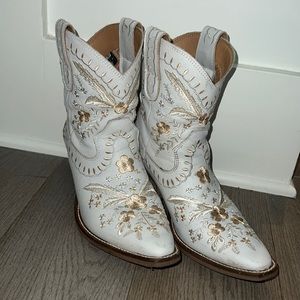 Dingo Primrose Leather Cowboy Bootie